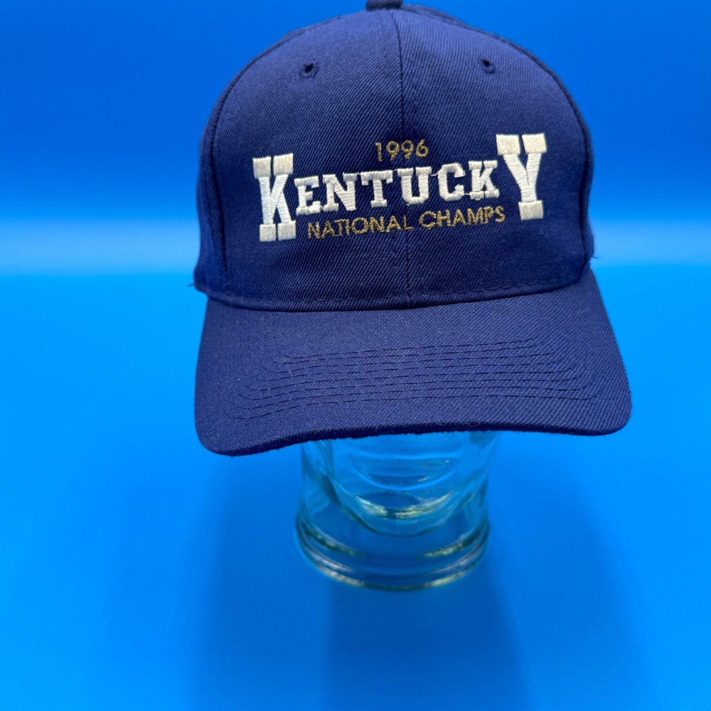 Vintage 1996 Kentucky National‎ Champs Baseball Cap Blue Adjustable Adult OSFM